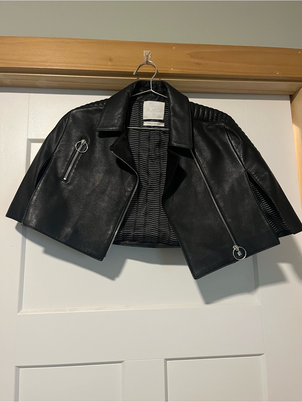 A MOI 100% goat leather designer cape